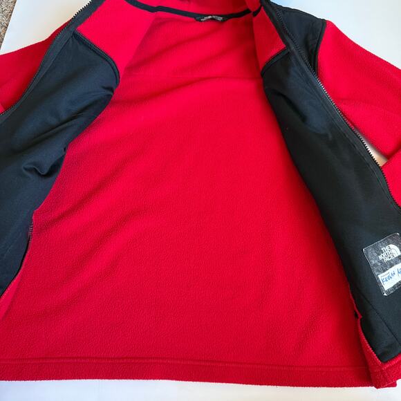 The North Face Freestyle Fleece Hooded Jacket Red Youth Large 14/16 - Picture 9 of 13